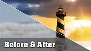 Lighthouse Photo - Before and After Tutorial