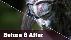 Statue Photo - Before and After Tutorial
